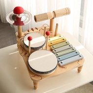 Kids Drum Set for Toddlers Wooden Early Education Beginner Percussion Music Table Children'S Drum Ra