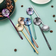 Starbucks Coffee Spoon Stainless Steel Metal Dessert Sand Ice Stirring Mug Tableware Spoons