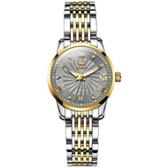 OLEVS Jam Tangan Automatic Wanita Fashion Unik Stainless Steel Kalender Analog Luminous Women Watch
