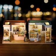 DIY Shop Miniature Kit DIY Store with Light with Dust Cover _kidsdo.co