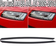 K-Car Front Headlight Eyebow Headlight Lamp Sticket Carbon Fiber Eye-catching Trim For Audi A4 B8 A4