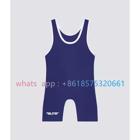 New Men's Performance Wrestling Singlet Suit Sportwear Running Sets Boxing PowerLifting Sleeveless L