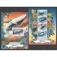 R444 Maldives 2016 Fauna Marine Life Whale L Sheet 2pcs MNH
