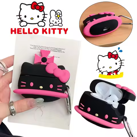 Sanrio Hello Kitty Earphone Case for Airpods 1/2 3 4 Pro Cute Silicone Wireless Bluetooth Headphone 
