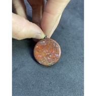 D2114 Natural Raw Ore/Ocean Jasper Pendant Weight: 12g Size Approximately: Diameter 30.8mm Thick 6.7