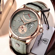 {Miracle Watch Store} POEDAGAR Ultra Thin Watches For Men Waterproof Sport Top Brand Luxury Quartz Wristwatch Man Fashion Calendar Leather Strap Clock