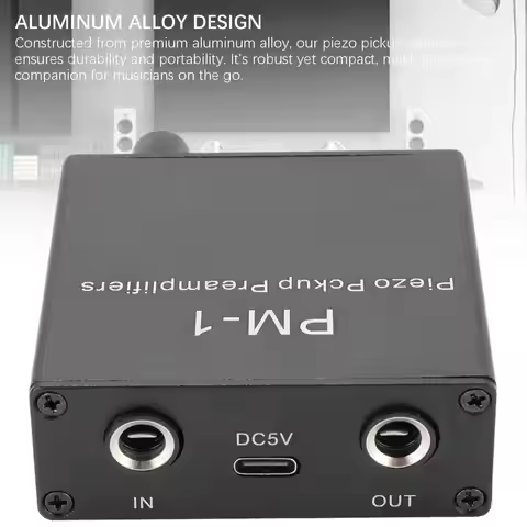 Guitar Pickup Preamp Amplifier Aluminum Alloy High Input Impedance Piezo Pickup Preamp Rechargeable 