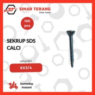 FH (100pcs) Sds Calci 6x3 Screws/4 | Calsiboard | Greetfh 2cm - 6x20