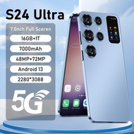 S24 Ultra Smartphone 16GB+1TB 7.0 inch HD Screen 7000mAh Cellphone GRS Bluetooth Android Phone