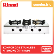 Rinnai RI-4RSP Kompor Gas 4 Tungku Stainless Steel Seri Komersial RI 4RSP / RI4RSP / RI-4 RSP / RI 4