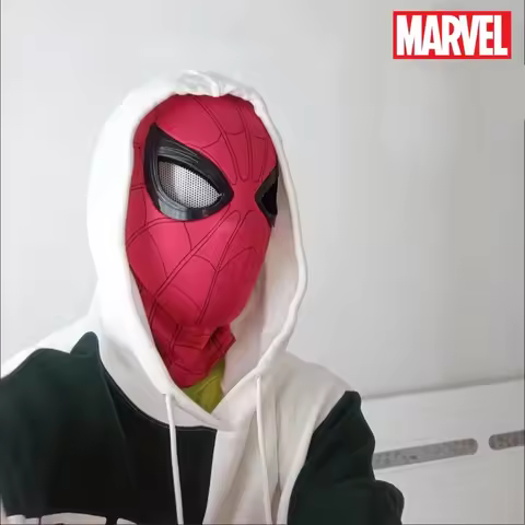 Spiderman Mask Eyes Movable Remote Control Peter Parker Spiderman Toys Children'S Halloween Cosplay 