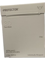 PROTECTOR - 3D 立體型口罩，霧感灰，大碼30個（平行進口）@