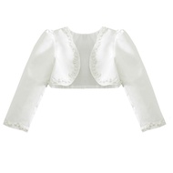 【Ready Stock】Kids Girls Beaded Bolero Jacket Cardigan Cover Up pakaian kasual kanak-kanak perempuan 