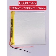 6000mAh 100mm x 100mm x 3mm 2 & 3 Wayer Tablet Battery Tab Cina & 6000 mAh