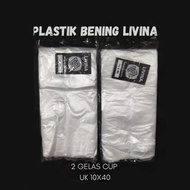 Plastic cups for 2 cups