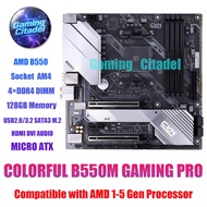 Used COLORFUL CVN B550M GAMING PRO DDR4 MATX Motherboard AM4 Compatible with Ryzen 1-5 Gen Processso