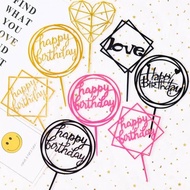 Acrylic Happy Birthday GOLD Cake Topper/Insert Cake Decoration Individual Package