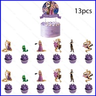 Tangled rapunzel Children birthday party decoration props cake toppers cupcake toppers