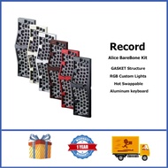 WEIKAV RECORD ALICE Aluminum Mechanical BareBone Keyboard Kit Leaf spring Mount Structure RGB Hot sw