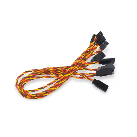 New Type6pcs10/15/20/30/50/100cm Twisted wire Servo Extension Cable For Futaba JR Anti-interference 