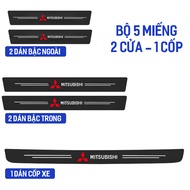 [MITSUBISHI] Bộ 9 miếng dán bậc cửa ô tô carbon bộ dán chống trầy xước bảo vệ bậc lên xuống cửa xe h