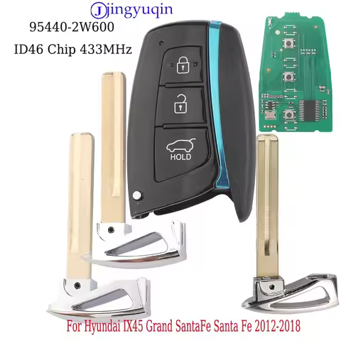 jingyuqin 95440-2W600 ID46Chip 433MHz Proximity Remote Car Control Smart Key For Hyundai IX45 Grand 