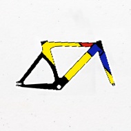 LOOK 564 Fixie Frame 8-Bit Sticker (Fixie Sticker Decals)