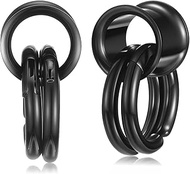1 Pair Ear Guages with Rings Ear Weight Plugs Tunnels Hypoallergenic Ear Expander Stretchers 316 Sta