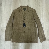 Nigel Cabourn Linen Chambray Hospital Jacket 淺啡色 亞麻青年布 外套