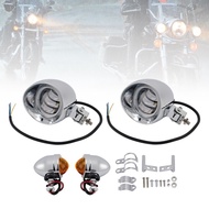 SALE #D18 Motorcycle Spotlight Headlight Fog Beam Chrome Fit For Motorcycle Scooter