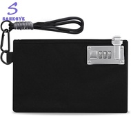 greatbuy666-Lockable Money Bag Coin Purse for Cash Passports Credit Cards Storage Cash Bag Card Hold
