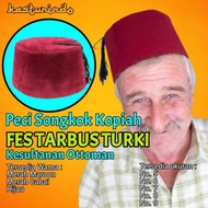Peci Songkok Kopiah Sultan Ottoman Turki Fes Tarbus Rambut Fez Turkey Sufi Merah