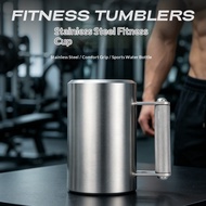 8KG 17.6LB Heavy Mug 304 Stainless Steel Dumbbell Cup Overweight Sports Water Cup For Fitness Traini