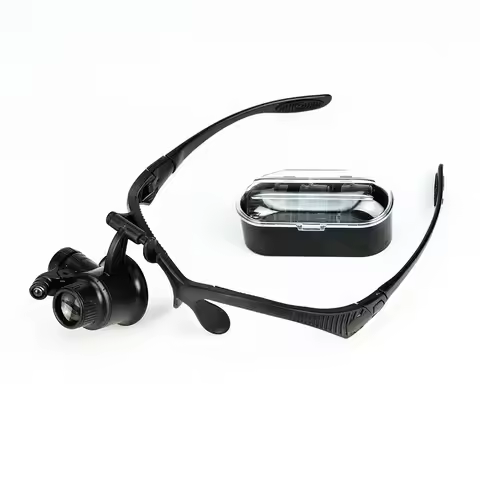 Headband Magnifying Glasses 10X 15X 20X 25X Loupe with Led Monocular Eye Mask Magnifying Glass Repla
