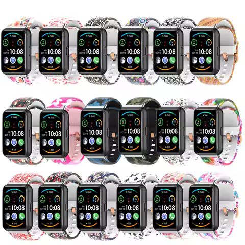 Women Strap for Huawei watch fit 2 New Camo Soft Silicone Band Wristband For Huawei Watch Fit2 Repla