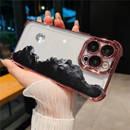 Casing Motorola Moto G14 Moto G24 Moto G34 Moto G53 Pakai lukisan tinta TPU yang bertentangan dalam 