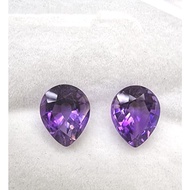 Amethyst 10X8mm natural pair 1 10X8mm 1
