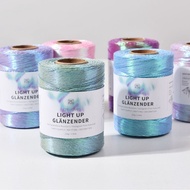 Korean Thread 1mm Iridescent Silver Core Thread Hologram Crochet Thread DIY Handmade Crochet Thread