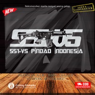 Pindad SS1-V5 Cutting Sticker Variasi Motor Mobil Sticker Military Calibers Indonesia Guns Strong
