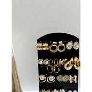 D3W Round gold hoop earrings, trendy Korean women's fashion accessories, hoops earrings AS HALEA