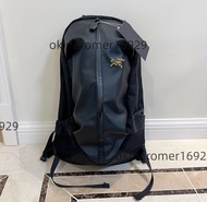 Arcteryx 始祖鳥 ARRO 16L 金色徽標內部隔層防水書包雙肩包戶外包尼龍純黑色男女同款