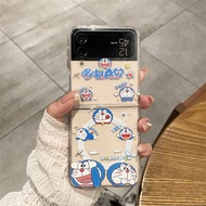 Blue Cartoon Doraemon For Samsung ZFlip 7/6/5/4/3 Phone Cover ZFold 7 6 5 4 3 Shockproof Phone Case