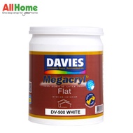 ☃DAVIES DV-500 Megacryl Flat Latex Paint White 1L☆