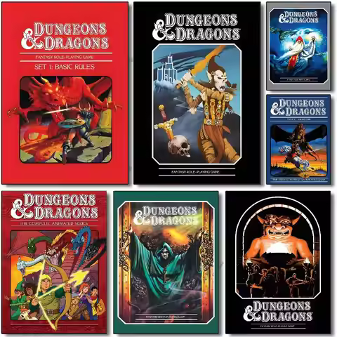 1pc Classic Role-playing Games Dungeons And Dragons Poster Sticker Print Waterproof Wall Art For Liv