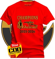 KAOS ARSENAL CHAMPIONS BPL BIG SIZE (S-5XL) KAOS ARSENAL CHAMPIONS 2026 | KAOS THE GUNNERS