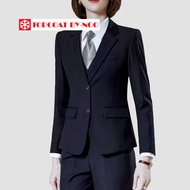 TOPCOAT สูททำงานผู้หญิงทรงเข้ารูปสีกรม ผ้าอยู่ทรง เนี้ยบ ใส่สบาย ซับในทั้งตัว (1 ตัว) Size : L 3XL 4