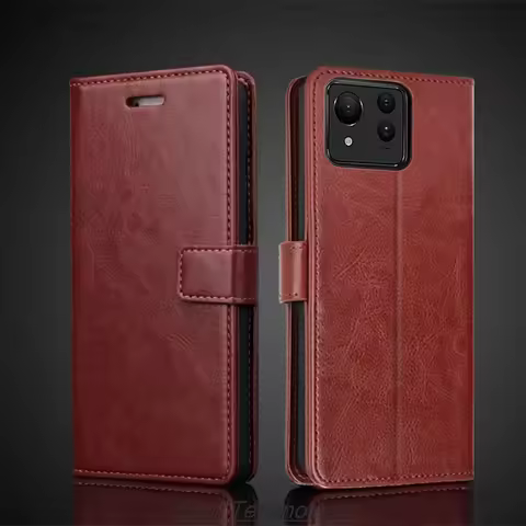 Card Holder Cover Case for ASUS Zenfone 11 Ultra Pu Leather Flip Cover Retro Wallet Phone Case Busin