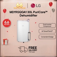 [Online Exclusive] LG MD19GQGA1 30L PuriCare™ Dehumidifier | Dual Inverter (76m2) | Ionizer | ThinQ™