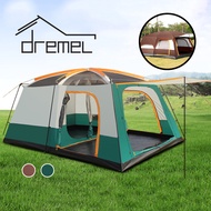 DREMEL 8-12 Person Large Camping Tent Waterproof Outdoor Camping Tent With 2 Bedroom Compartment