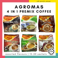 4in1 Agromas Coffee Premix Kopi Pracampur White Ginseng Ganoderma Habbatussauda Hazelnut Tongkat Ali